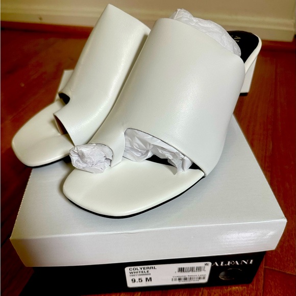 Alfani Shoes - Alfani White Colyerrl Mule